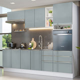 Combo completo de Cocina 260cm Blanco/Gris Lux Madesa 08
