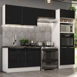 Combo completo de Cocina 270cm Blanco/Negro Lux Madesa 01