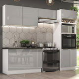 Combo completo de Cocina 270cm Blanco Gris Lux Madesa 01
