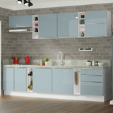 Combo completo de Cocina 300cm Blanco/Gris Lux da Sabrina Madesa