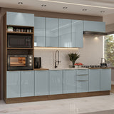Combo completo de Cocina 310 x 60 cm Marrón/Gris Lux Madesa 02