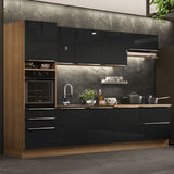 Combo completo de Cocina 320cm Marrón/Negro Lux Madesa 04