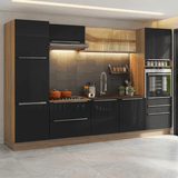 Combo completo de Cocina 320 cm Marrón/Negro Lux Madesa 08