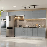 Combo completo de Cocina 400cm Blanco/Gris Lux da Thauane Madesa
