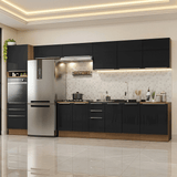 Combo completo de Cocina 400 cm Marrón/Negro Lux Madesa 05