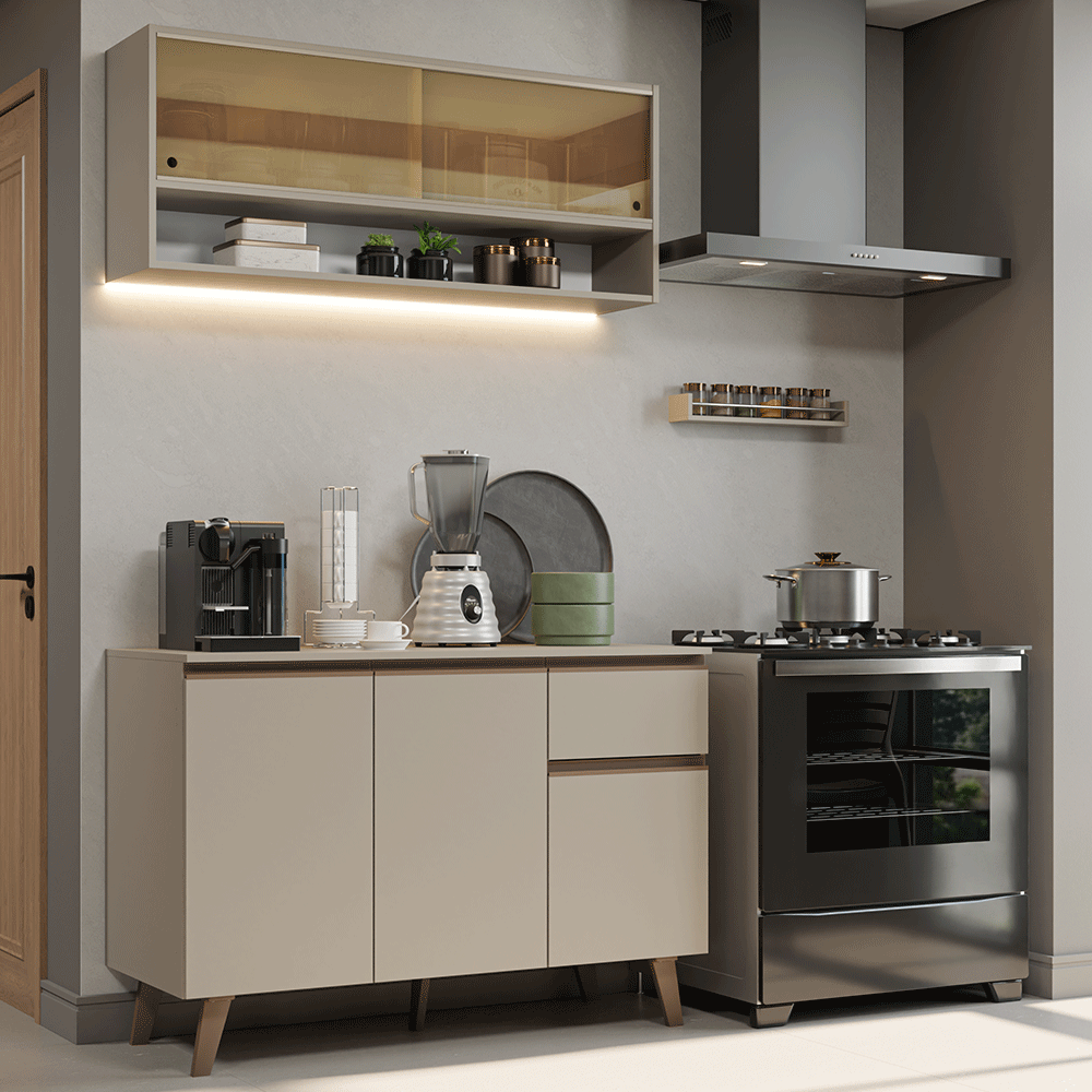 Combo completo de Cocina 120 cm Crema Nice 01