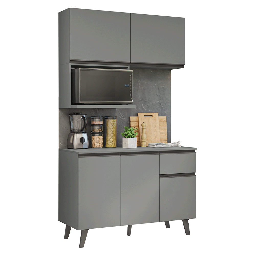 Combo de Cocina de 120 cm Gris Nice Madesa 05