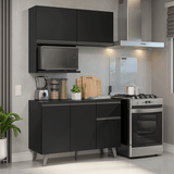 Cocina Compacta 120 cm Negro Nice Madesa 05