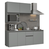 Combo de Cocina 180 cm Flotante Gris Nice Madesa 03