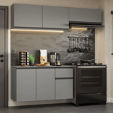 Combo de Cocina Flotante 200cm Gris Nice Madesa 04