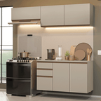 Cocina Compacta 200 cm Crema Nice Madesa