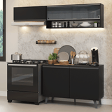 Cocina Compacta 200 cm Negro Nice Madesa 10