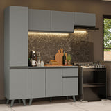 Combo Completo de Cocina 220 cm Gris Nice Madesa 01
