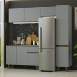 Combo Completo de Cocina 220 cm Gris Nice Madesa 03