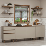Combo completo de Cocina 240cm Crema Nice 01