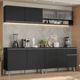 Combo completo de Cocina 260 cm Negro Nice Madesa 02