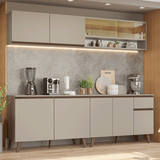 Combo de Cocina 240 cm Con Patas Nice Crema 03