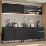 Combo completo de Cocina 260 cm Negro Nice Madesa 03