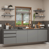 Combo completo de Cocina 240cm Flotante Gris Nice 10