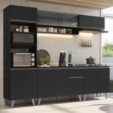 Combo completo de Cocina 260 cm Negro Nice Madesa 01