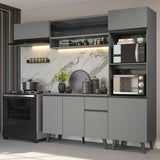 Combo Completo de Cocina 260 cm Gris Nice Madesa 03