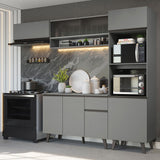 Combo Completo de Cocina 260 cm Gris Nice Madesa 04
