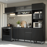 Combo completo de Cocina 260 cm Negro Nice Madesa 04