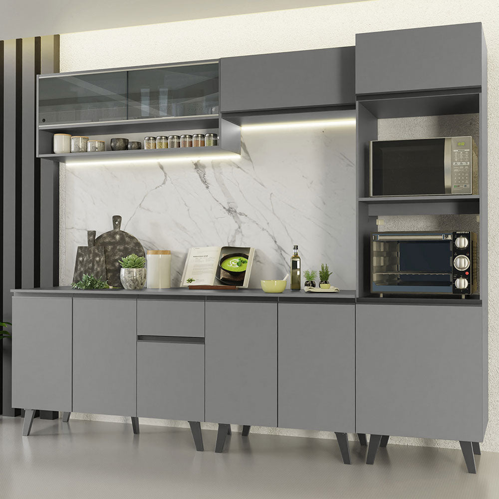 Combo Completo de Cocina 260 cm Gris Nice Madesa 06
