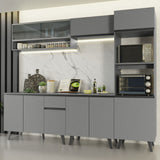 Combo Completo de Cocina 260 cm Gris Nice Madesa 06