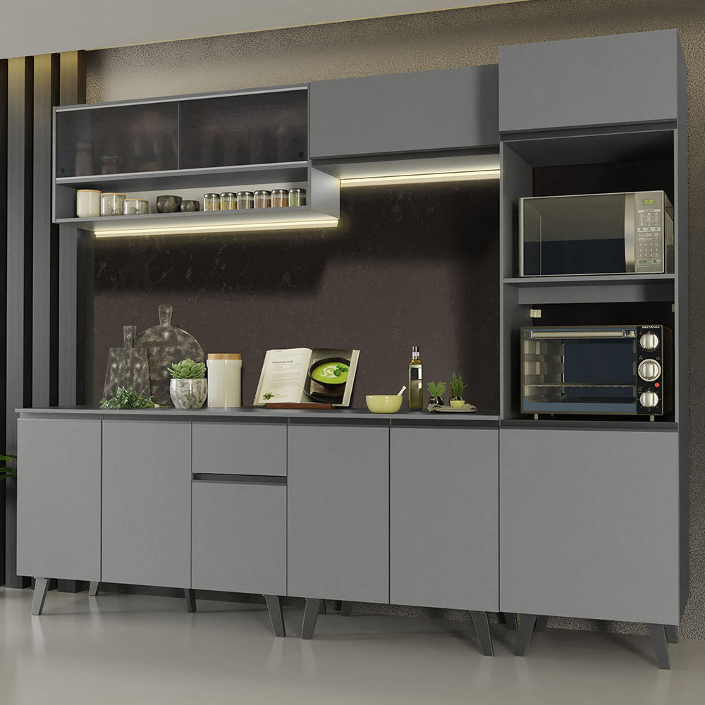 Combo Completo de Cocina 260 cm Gris Nice Madesa 07