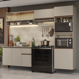 Combo de Cocina 260 cm Sin Patas Nice Crema 10