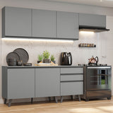 Combo Completo de Cocina 260 cm Gris Nice Madesa 12