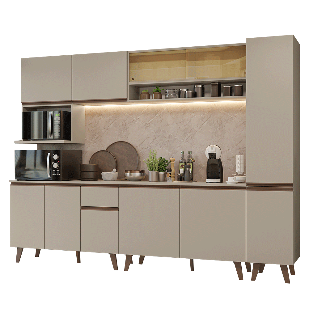 Combo completo de Cocina 280 cm Crema Nice Madesa 03