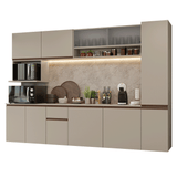 Combo completo de Cocina 280 cm Flotante Crema Nice Madesa 04