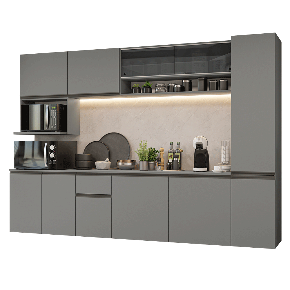 Combo completo de Cocina 280 cm Flotante Gris Nice Madesa 05
