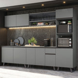 Combo Completo de Cocina 300 cm Gris Nice Madesa 01