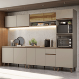 Combo de Cocina 300 cm Con Patas Nice Crema 01