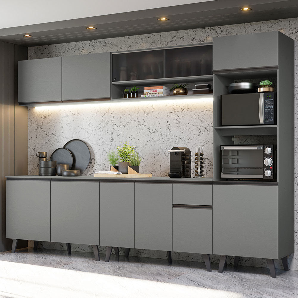 Combo Completo de Cocina 300 cm Gris Nice Madesa 02