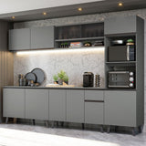 Combo Completo de Cocina 300 cm Gris Nice Madesa 02