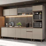 Combo de Cocina 300 cm Con Patas Nice Crema 02