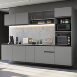 Combo Completo de Cocina Flotante 300 cm Gris Nice Madesa 04