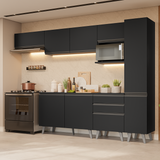 Combo Completo de Cocina 300 cm Negro Nice Madesa 05