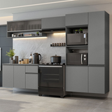 Combo Completo de Cocina Flotante 300 cm Gris Nice Madesa 06