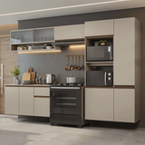 Combo de Cocina 300 cm Sin Patas Nice Crema 06