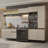 Combo de Cocina 300 cm Sin Patas Nice Crema 07