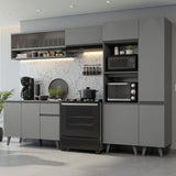 Combo Completo de Cocina 300 cm Gris Nice Madesa 08