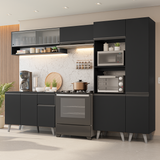 Combo Completo de Cocina 300 cm Negro Nice Madesa 08