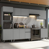Combo Completo de Cocina 320 cm Gris Nice Madesa 01