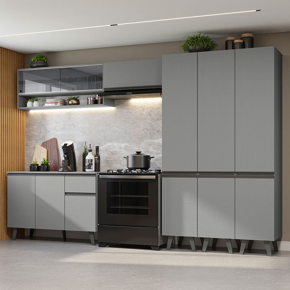 Combo Completo de Cocina 320 cm Gris Nice Madesa 02