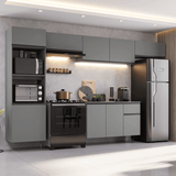 Combo completo de Cocina 340 cm, Flotante Gris Nice 02
